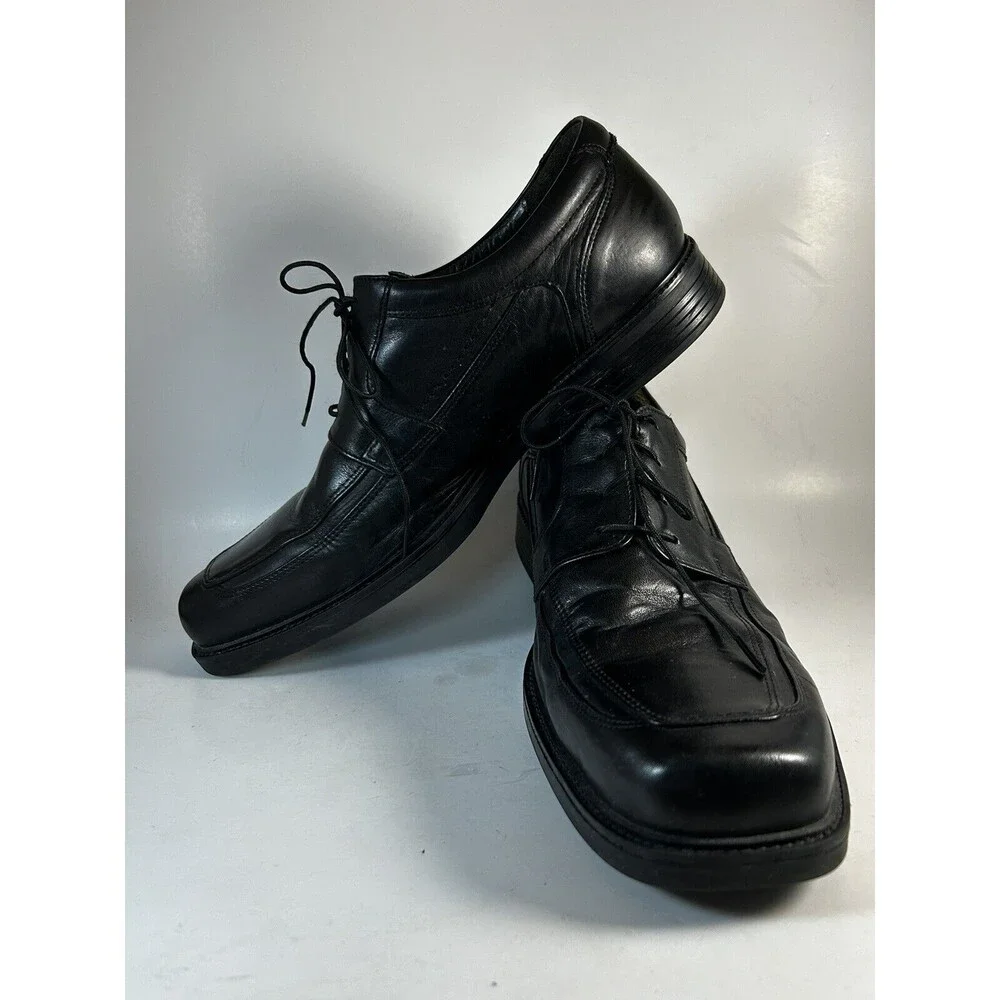 Johnston & Murphy 203605 Men's Shoes Size 10.5 M Black Leather Lace Up